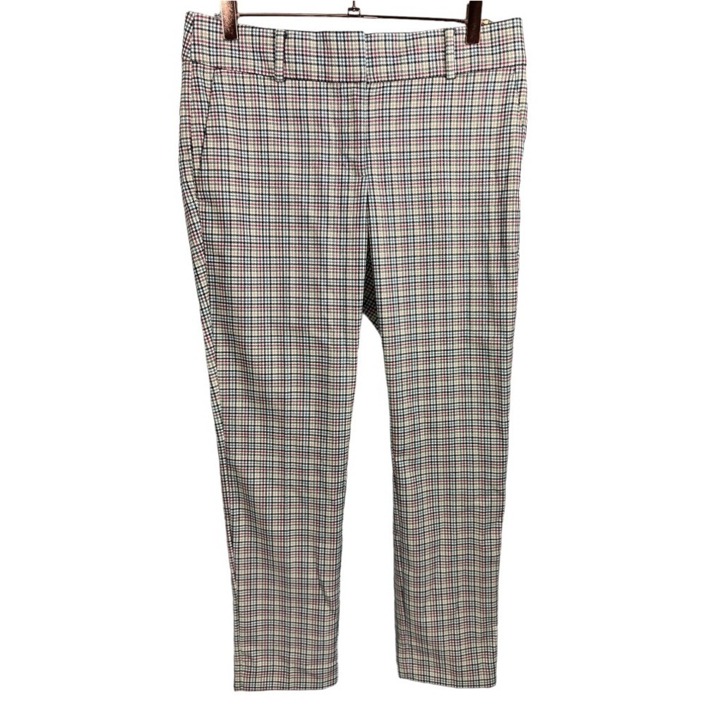 NWT LOFT Plaid Slim Fit Ankle Pants Size 4 Academia Preppy‎ Career Office Work